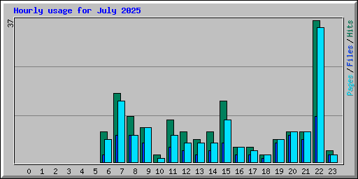 Hourly usage for July 2025