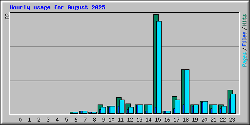 Hourly usage for August 2025