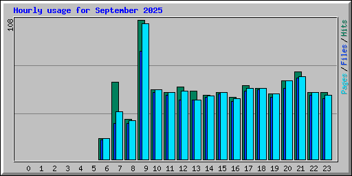 Hourly usage for September 2025