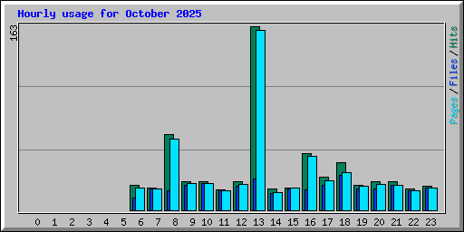 Hourly usage for October 2025